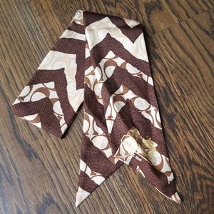 Coach Signature Zebra Stripe Pony Scarf